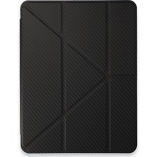 Mey Ithalat®   iPad Pro 13 (2024) Kılıf Color Karbon Tablet Kılıfı - Siyah