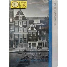 Gıpta Episode Notes 17X24 cm 120 Yaprak Çizgili Sert Kapak Defter Lastikli Ajanda - Kapak Amsterdam Netherlands Kanal Evleri ve Bisikletler