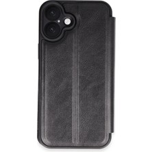 Mey Ithalat®   iPhone 16 Plus Kılıf Flip Cover - Siyah