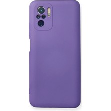 Mey Ithalat®   Redmi Note 10 Kılıf Nano Içi Kadife Silikon - Mor