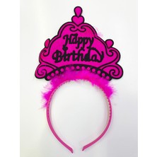 sbodurhome Happy Birthday Yazılı Neon Renk Taç 12 Adet