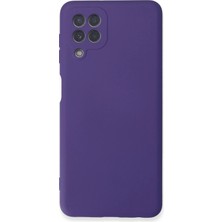 Mey Ithalat®  Samsung Galaxy A22 Kılıf Nano Içi Kadife Silikon - Mor