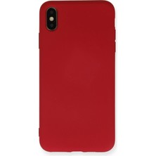 Mey Ithalat®   iPhone Xs Max Kılıf Nano Içi Kadife Silikon - Kırmızı