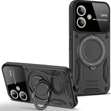 Mey Ithalat®  Samsung Galaxy A06 Kılıf Joy Lens Standlı Kapak - Siyah