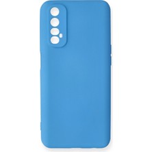 Svoria Store Mey Ithalat®  Realme 7 Kılıf Nano Içi Kadife Silikon - Mavi