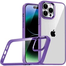 Mey Ithalat®   iPhone 15 Pro Max  Lensli Silikon - Mor
