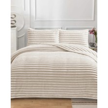 Lal Home Deco Serra Rabit Çift Kişilik Yatak Örtüsü Seti 230X250CM - Wellsoft 2 Yastıklı Lüks Yumuşak Dokulu - Krem