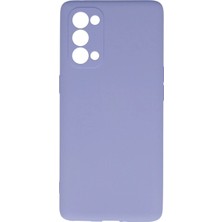 Mey Ithalat®   Reno 5 Pro Kılıf Nano Içi Kadife Silikon - Lila