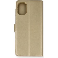 Mey Ithalat®  Samsung Galaxy M51 Trend S Plus Kapaklı Kılıf - Gold
