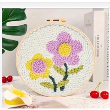 Atlas Hobi Punch Needle El Iși Seti - Kasnak, Iğne, Iplik Dahil Nakış Kiti