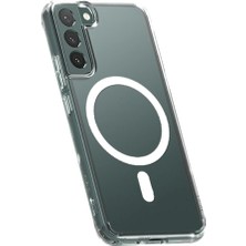 Mey Ithalat®  Samsung Galaxy S22 Kılıf Magneticsafe Şeffaf Silikon - Şeffaf