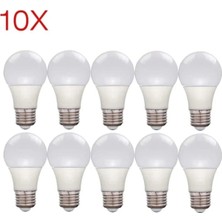 Osaka Light 10WATT (10 Lu Paket) E27 Duylu 3000K Gün Işığı Sarı Işık A60 810 Lümen LED Ampul