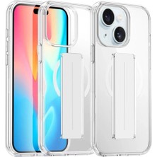 Svoria Store Mey Ithalat®   iPhone 15 Kılıf Alfa Magsafe Standlı Kapak - Şeffaf