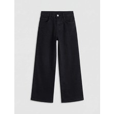 LC Waikiki Lc Waıkıkı Siyah Wideleg Kız Çocuk Jean Pantolon