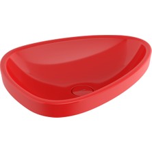 Bocchı Bocchi Etna Tezgah Üstü Lavabo 58 cm - Parlak Kirmizi - 1112-019-0125