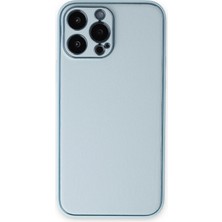 Svoria Store Mey Ithalat®   iPhone 14 Pro Kılıf Coco Deri Silikon Kapak - Sky Blue