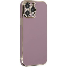 Mey Ithalat®   iPhone 14 Pro Max Kılıf Volet Silikon - Mor