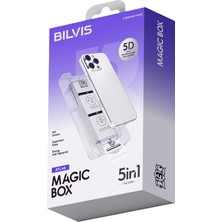 Mey Ithalat®   iPhone 15 Pro Max Bilvis 5in1 3D Magic Cam Ekran Koruyucu - Siyah
