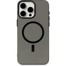 Mey Ithalat®   iPhone 15 Pro Kılıf Anka Pc Magneticsafe Sert Metal Kapak - Siyah