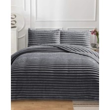 Lal Home Deco Serra Rabit Çift Kişilik Yatak Örtüsü Seti 230X250CM - Wellsoft 2 Yastıklı Lüks Yumuşak Dokulu - Siyah