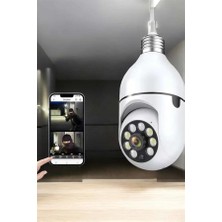 Uravas Store Wifi Kamera Duylu Ampul Görünümlü 360 Derece Dönebilen Ev Kamerası
