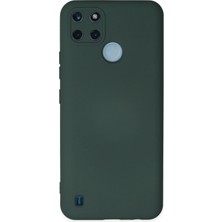 Mey Ithalat®  Realme C25Y Kılıf Nano Içi Kadife Silikon - Koyu Yeşil