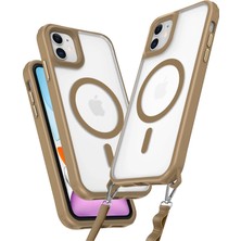 Mey Ithalat®   iPhone 12 Kılıf Enka Magsafe Silikon Kılıf - Desert