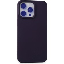 Mey Ithalat®   iPhone 15 Pro Max Kılıf Nano Içi Kadife Silikon - Mor