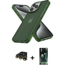 Marsilyan™- iPhone 14 Pro Kılıf Atlas Form - Siyah 360 Mat Full Body Arka Koruyucu + Raze Metal Kamera Lens - Gd