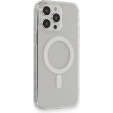 Mey Ithalat®   iPhone 14 Pro Kılıf Matte Şeffaf Magneticsafe - Şeffaf