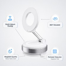 Ottonova Ttonova Flex Grip Pro Vakum Özellikli Manyetik Telefon Tutucu – Magsafe Uyumlu 360° Döner Araç Içi Torpido/cam Standı