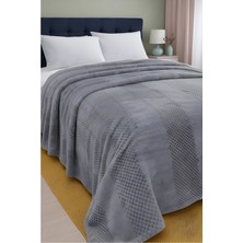 Lal Home Deco Line Wellsoft Çift Kişilik Jakarlı Battaniye Antrasit