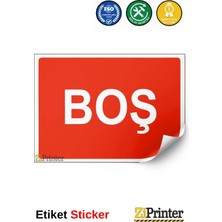 ZiPrinter Dolu Isg Uyarı Levhası Etiket 15X21 cm