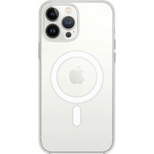 Mey Ithalat®   iPhone 13 Pro Kılıf Magneticsafe Şeffaf Silikon - Şeffaf