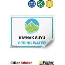 ZiPrinter Kaynak Suyu Sprıng Water Isg Uyarı Levhası Etiket 15X21 cm