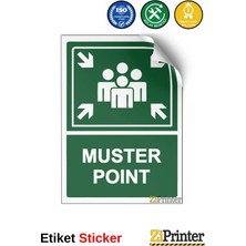 ZiPrinter Muster Poınt Isg Uyarı Levhası Etiket 15X21 cm