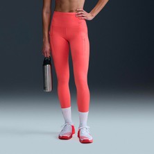 Nike Kadın Turuncu Go Firm-Support Yüksek Bel Toparlayıcı Spor Cepli Koşu Taytı | DQ5668-814