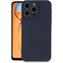 Mey Ithalat®   iPhone 15 Pro Max Kılıf Nano Içi Kadife Silikon - Lacivert