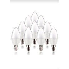 Osaka Light 10'lu Paket 6W=50W Eşdeğer E14 3000K Gün Işığı (Sarı Işık) 540LÜMEN LED Buji Mum Ampul A+ Enerji