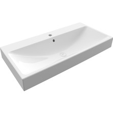 Bocchı Bocchi Scala Tezgah Üstü Lavabo 100 cm - Parlak Beyaz - 1079-001-0126