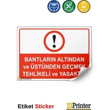 ZiPrinter Inşaat Önüne Park Etmek Yasaktır Isg Uyarı Levhası Etiket 15X21 cm