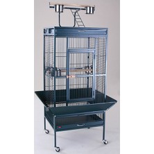 Ilkeshop Dayang Papağan Kafesi Ayaklı Siyah 61X56X165