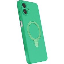 Mey Ithalat®  Samsung Galaxy A07 4g Regal Magsafe Standlı Kapak - Yeşil