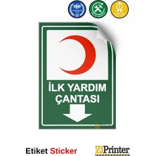 ZiPrinter Ilk Yardım Çantası Isg Uyarı Levhası Etiket 15X21 cm