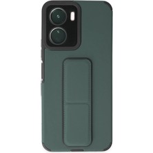 Mey Ithalat®  Vivo Y16 Kılıf Mega Standlı Silikon - Yeşil