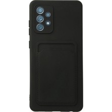 Mey Ithalat®  Samsung Galaxy A72 Kılıf Kelvin Kartvizitli Silikon - Siyah
