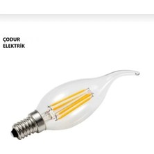 Osaka Light 4W = 40W Eşdeğer 6500K Beyaz Işık E14 Duylu LED Flemanlı Kıvrık Buji Ampul 460 Lümen F Enerji