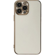 Mey Ithalat®   iPhone 15 Pro Max Kılıf Volet Silikon - Beyaz