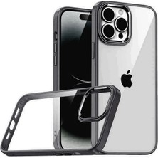 Mey Ithalat®   iPhone 15 Pro Max  Lensli Silikon - Siyah