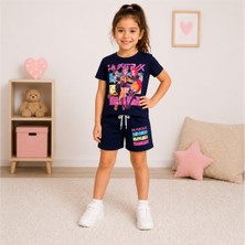 Utaher Miniwear Kız Çocuk Huntrx Baskılı Şort Takım
